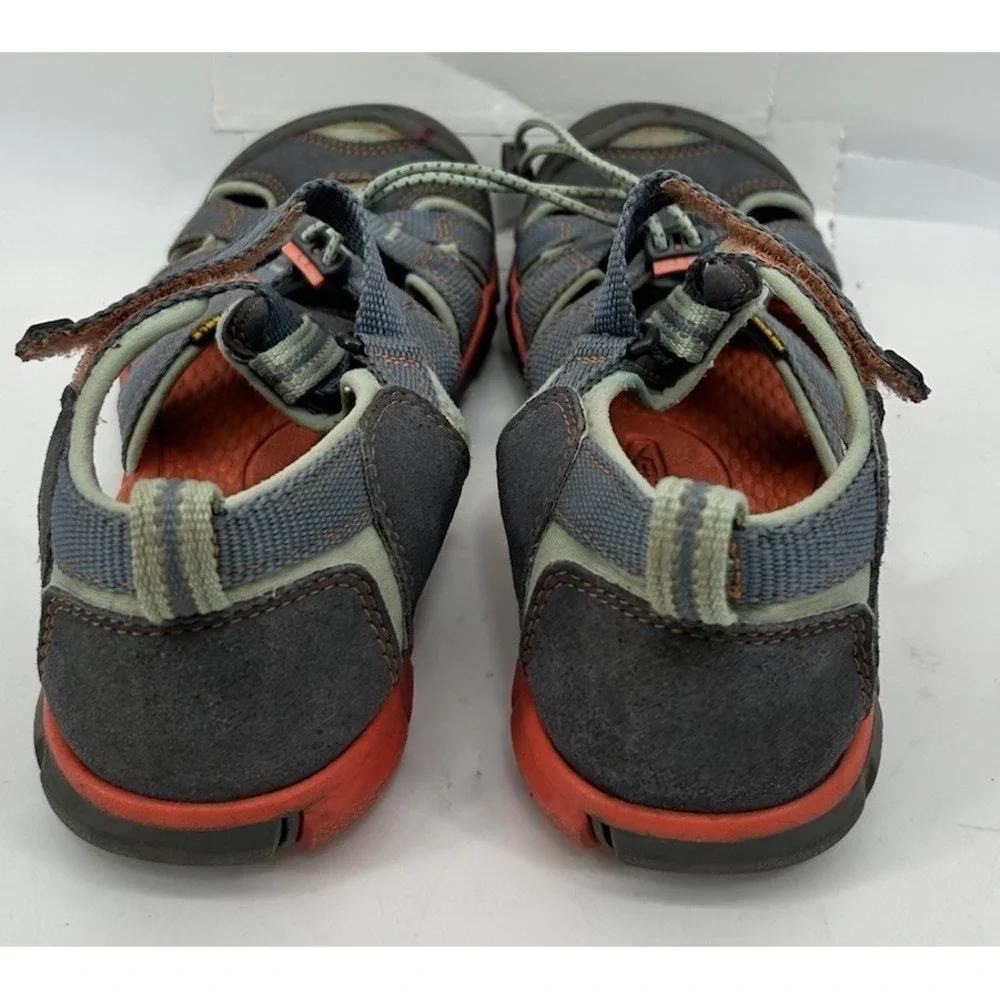 Keen Newport H2 Waterproof Hiking Sandals Gray With‎ Orange Kids Size 4